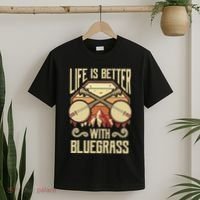 Banjo Vintage Retro Bluegrass Music Fans Banjo Player T-Shirt thumb 2