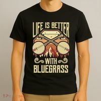Banjo Vintage Retro Bluegrass Music Fans Banjo Player T-Shirt thumb 3