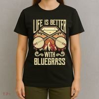 Banjo Vintage Retro Bluegrass Music Fans Banjo Player T-Shirt thumb 4
