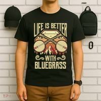 Banjo Vintage Retro Bluegrass Music Fans Banjo Player T-Shirt thumb 6