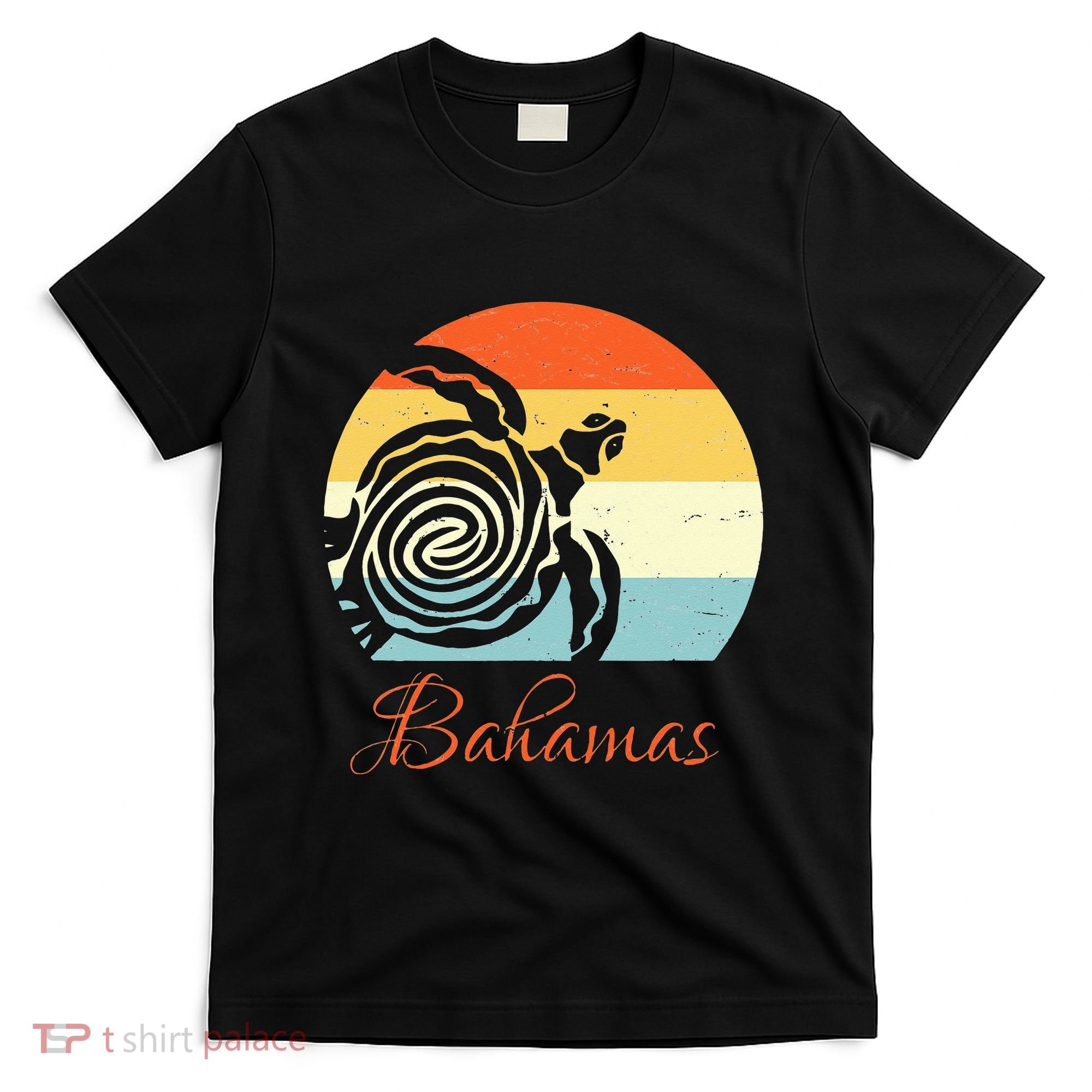 Bahamas Vintage Retro Throwback Sea Turtle Vacation T-Shirt