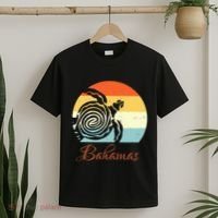 Bahamas Vintage Retro Throwback Sea Turtle Vacation T-Shirt thumb 2