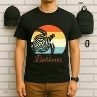 Bahamas Vintage Retro Throwback Sea Turtle Vacation T-Shirt thumb 6