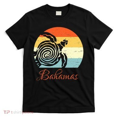 Bahamas Vintage Retro Throwback Sea Turtle T-Shirt