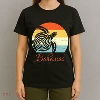 Bahamas Vintage Retro Throwback Sea Turtle T-Shirt thumb 4