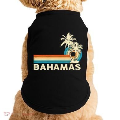 Bahamas Vacation Retro 80s Beach Souvenir Doggie Tank