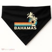 Bahamas Vacation Retro 80s Beach Souvenir USA-Made Doggie Bandana thumb 0