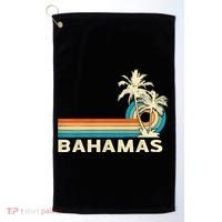 Bahamas Vacation Retro 80s Beach Souvenir Golf Towel thumb 0