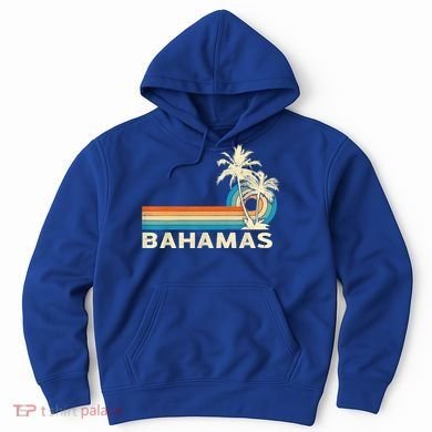 Bahamas Vacation Retro 80s Beach Souvenir Hoodie