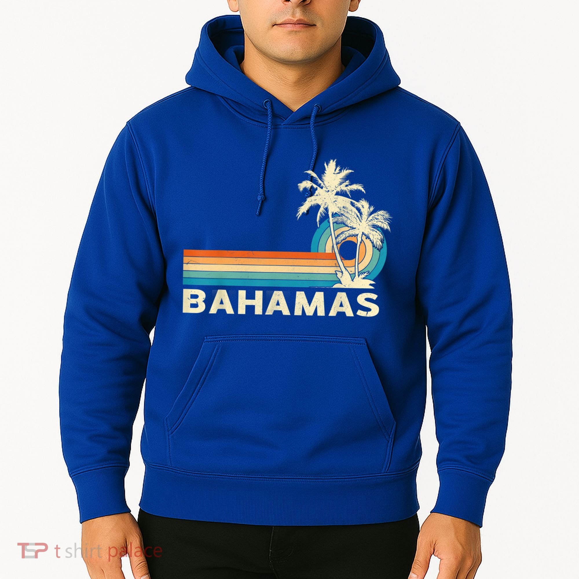 Bahamas Vacation Retro 80s Beach Souvenir Hoodie