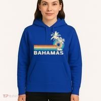 Bahamas Vacation Retro 80s Beach Souvenir Hoodie thumb 5