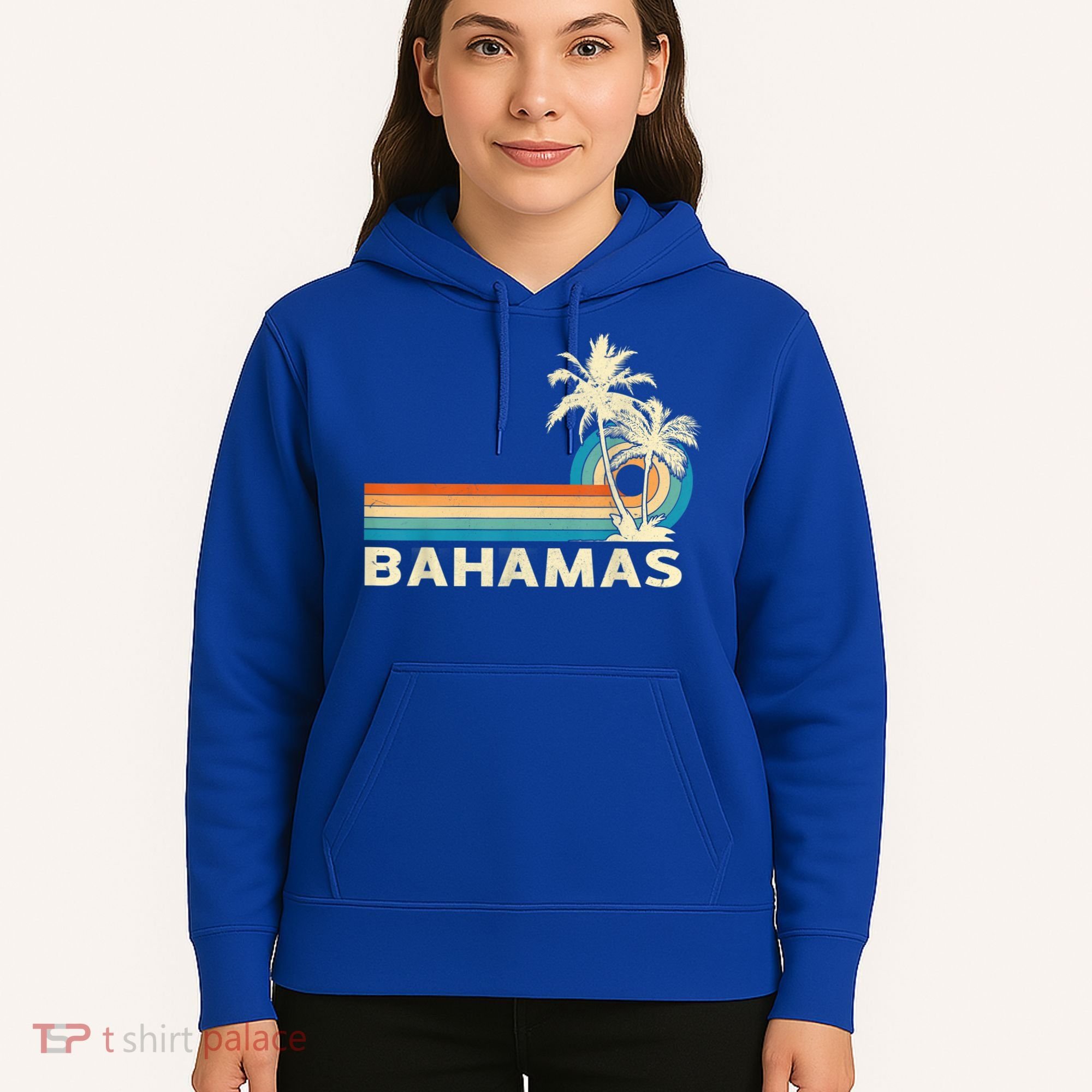 Bahamas Vacation Retro 80s Beach Souvenir Hoodie