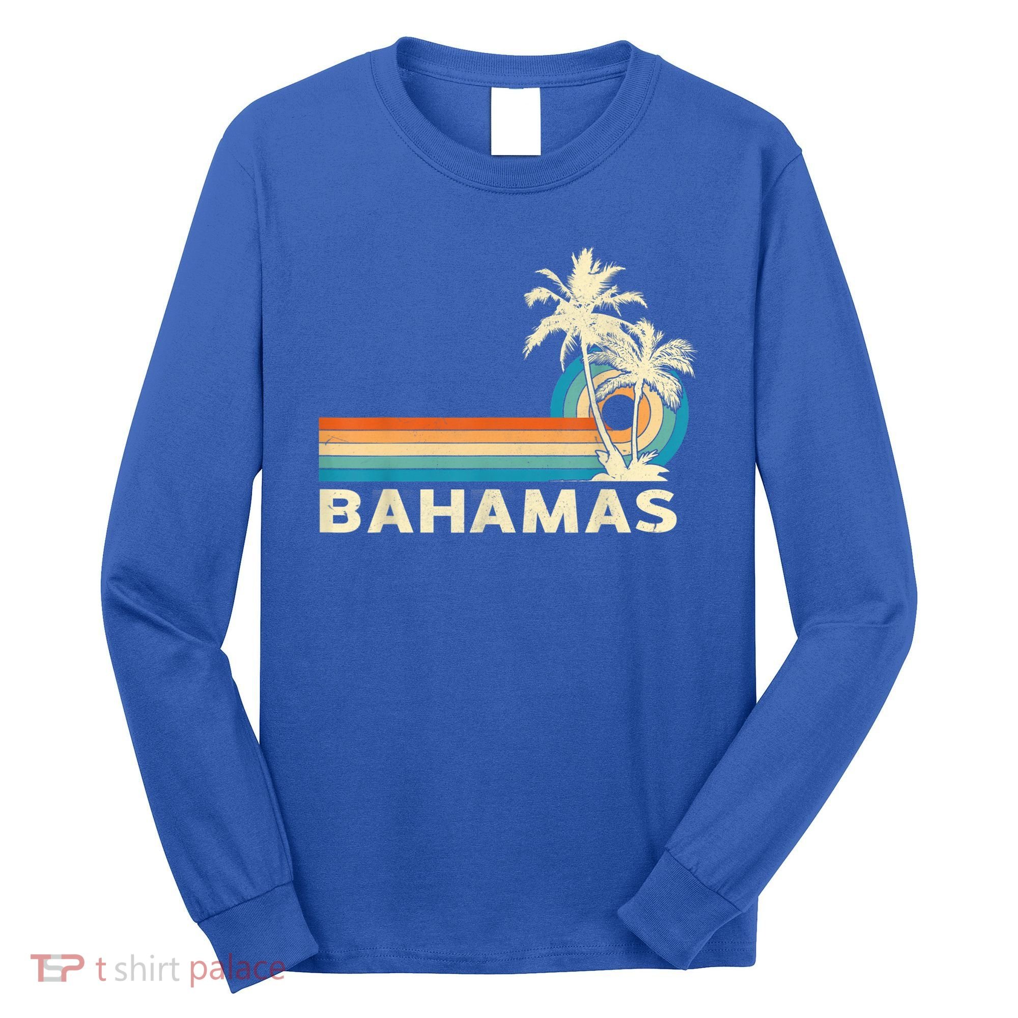 Bahamas Vacation Retro 80s Beach Souvenir Long Sleeve Shirt