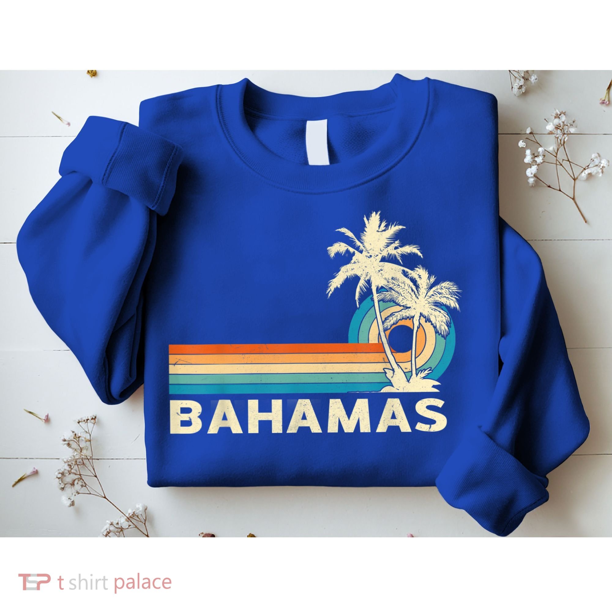 Bahamas Vacation Retro 80s Beach Souvenir Sweatshirt