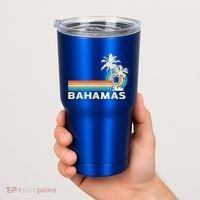 Bahamas Vacation Retro 80s Beach Souvenir Tumbler thumb 2