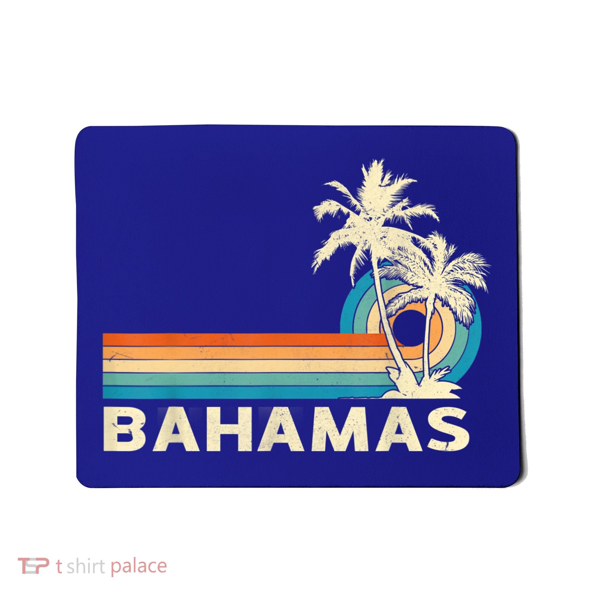 Bahamas Vacation Retro 80s Beach Souvenir Mousepad