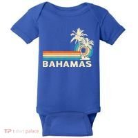 Bahamas Vacation Retro 80s Beach Souvenir Baby Bodysuit thumb 0