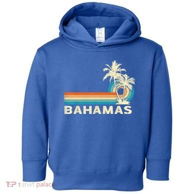 Bahamas Vacation Retro 80s Beach Souvenir Toddler Hoodie