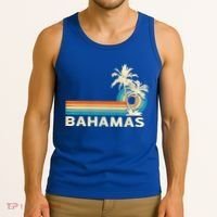 Bahamas Vacation Retro 80s Beach Souvenir Tank Top thumb 3