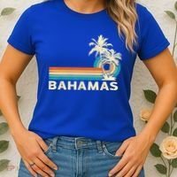 Bahamas Vacation Retro 80s Beach Souvenir Women's T-Shirt thumb 2