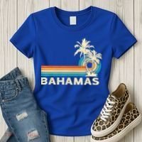 Bahamas Vacation Retro 80s Beach Souvenir Women's T-Shirt thumb 3
