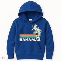 Bahamas Vacation Retro 80s Beach Souvenir Kids Hoodie thumb 0