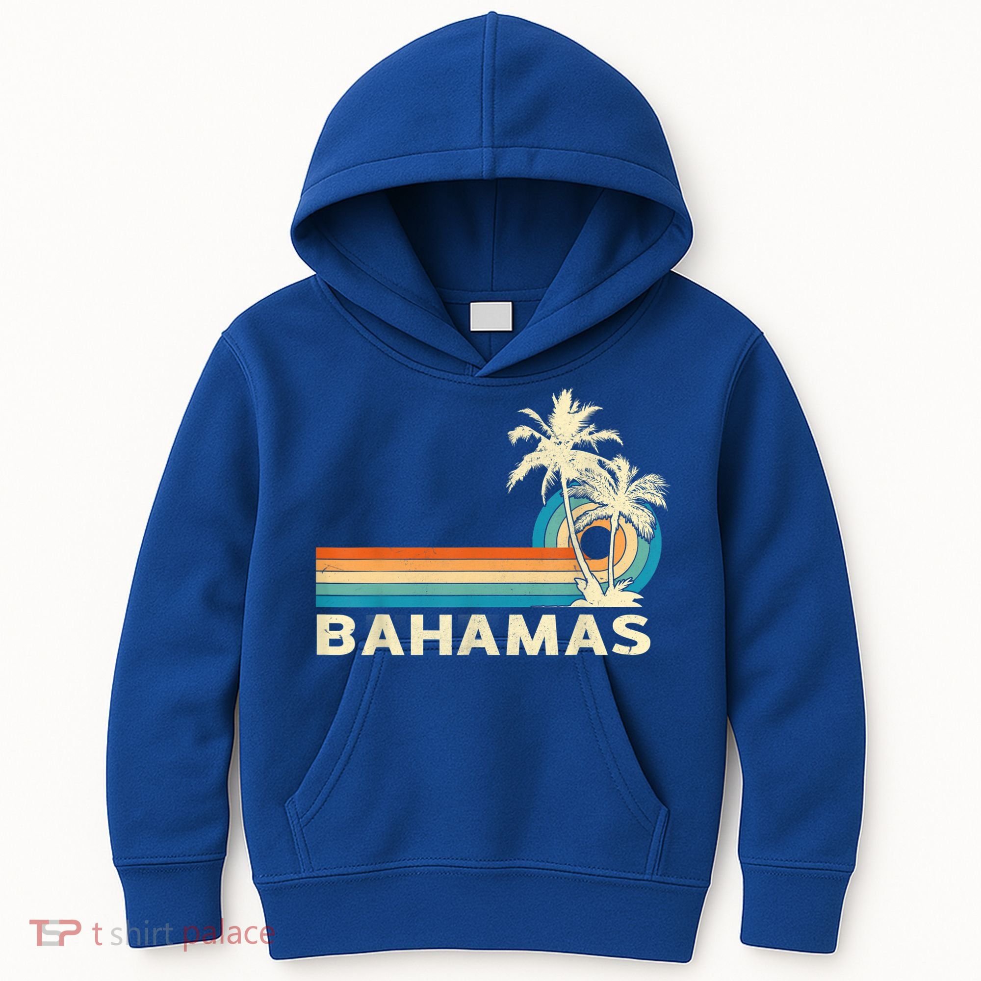 Bahamas Vacation Retro 80s Beach Souvenir Kids Hoodie