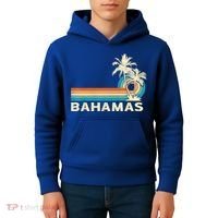 Bahamas Vacation Retro 80s Beach Souvenir Kids Hoodie thumb 4