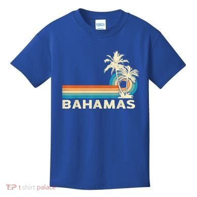 Bahamas Vacation Retro 80s Beach Souvenir Kids T-Shirt