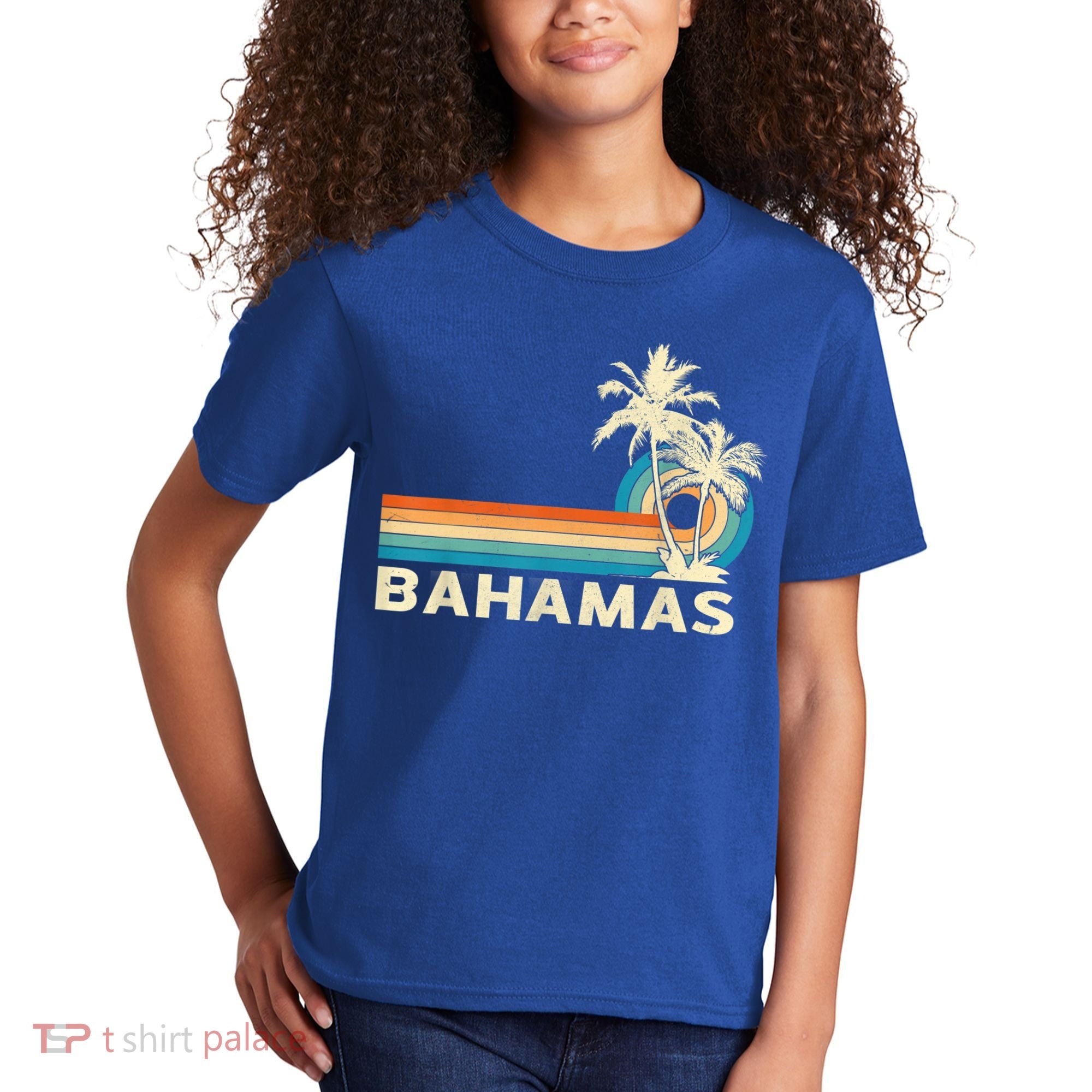 Bahamas Vacation Retro 80s Beach Souvenir Kids T-Shirt