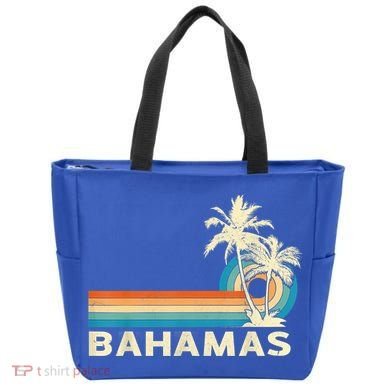 Bahamas Vacation Retro 80s Beach Souvenir Tote Bag