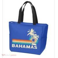 Bahamas Vacation Retro 80s Beach Souvenir Tote Bag thumb 3