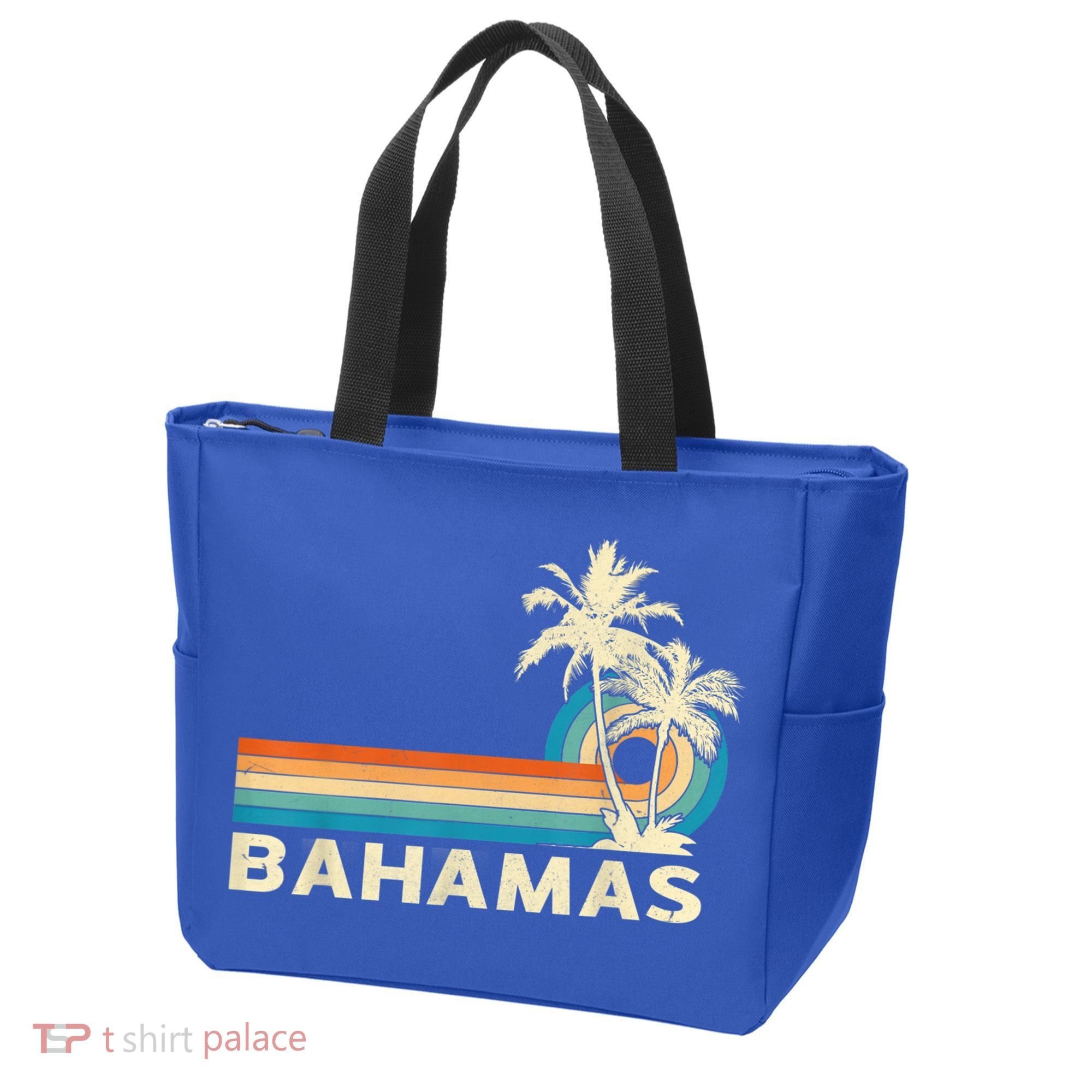 Bahamas Vacation Retro 80s Beach Souvenir Tote Bag