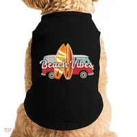 Beach Vibes Surfer Retro Van Doggie Tank thumb 0