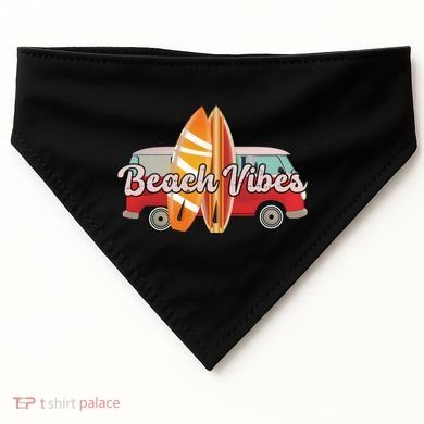 Beach Vibes Surfer Retro Van USA-Made Doggie Bandana