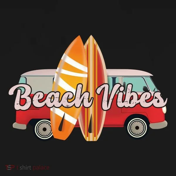 Beach Vibes Surfer Retro Van Bucket Hat