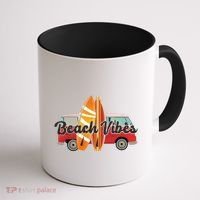 Beach Vibes Surfer Retro Van Coffee Mug thumb 1