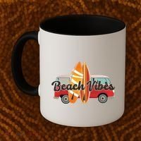Beach Vibes Surfer Retro Van Coffee Mug thumb 2