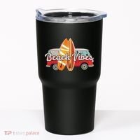 Beach Vibes Surfer Retro Van Tumbler thumb 0