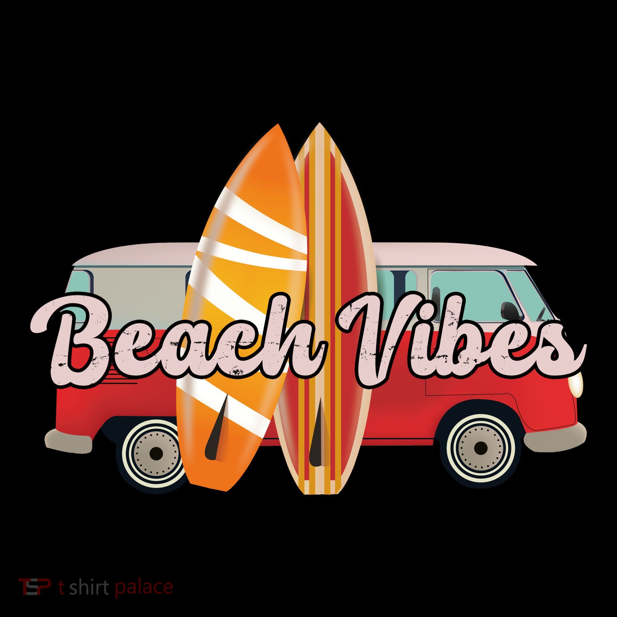 Beach Vibes Surfer Retro Van Ornament