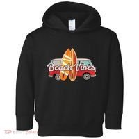 Beach Vibes Surfer Retro Van Toddler Hoodie thumb 0