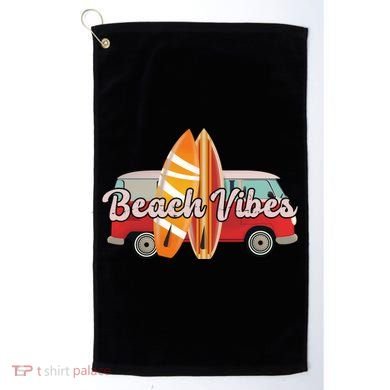 Beach Vibes Surfer Retro Van Golf Towel