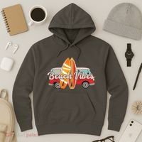 Beach Vibes Surfer Retro Van Hoodie thumb 3