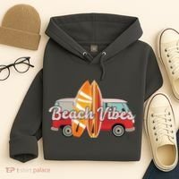 Beach Vibes Surfer Retro Van Hoodie thumb 4