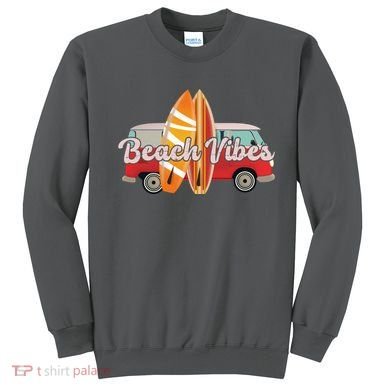 Beach Vibes Surfer Retro Van Sweatshirt