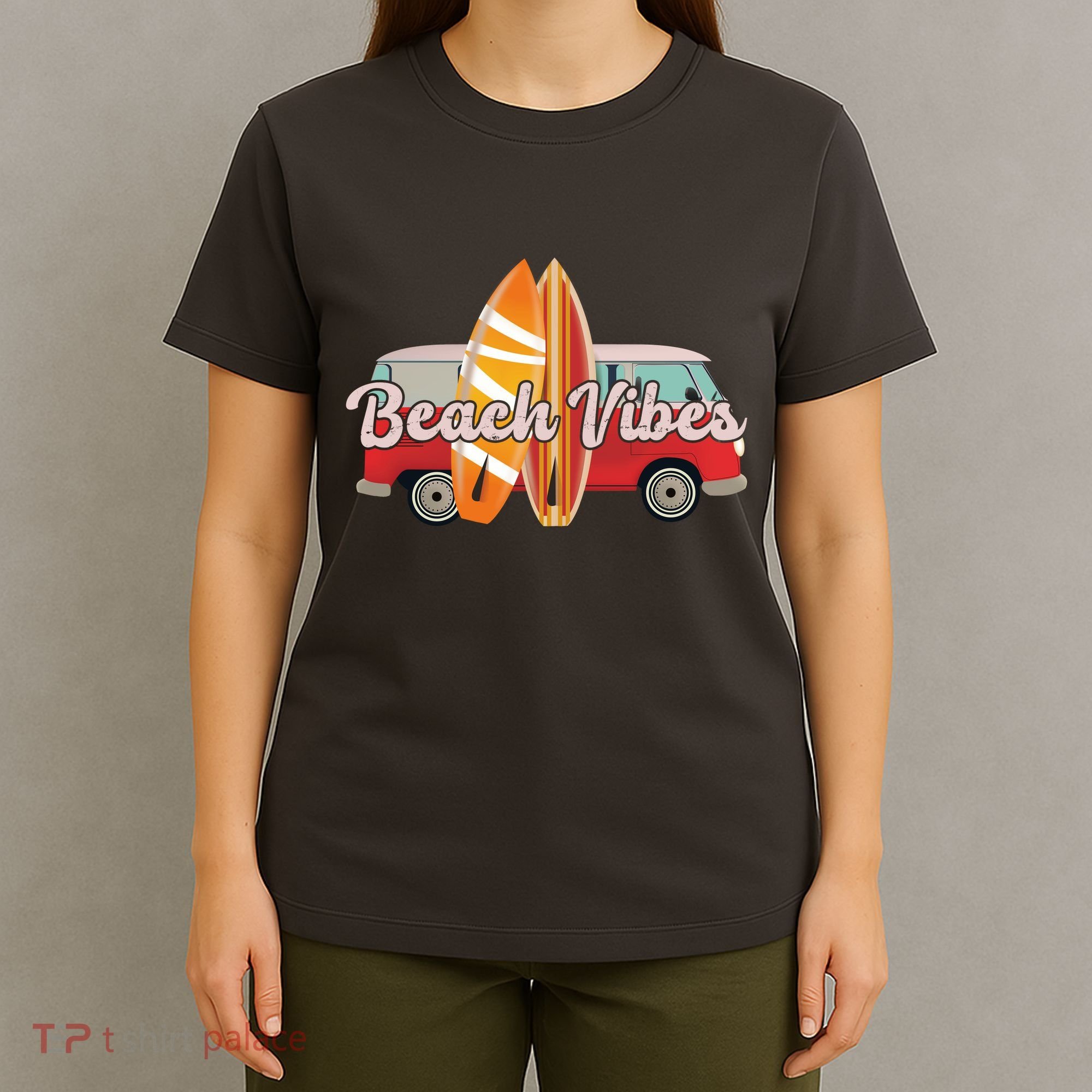 Beach Vibes Surfer Retro Van T-Shirt