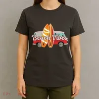 Beach Vibes Surfer Retro Van T-Shirt thumb 4