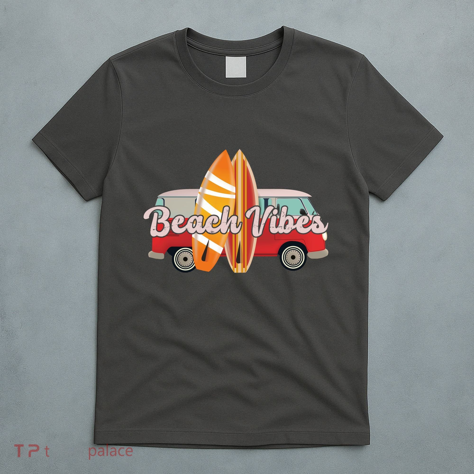 Beach Vibes Surfer Retro Van T-Shirt