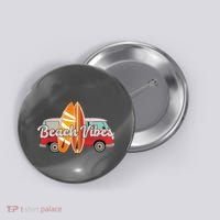 Beach Vibes Surfer Retro Van Button thumb 0