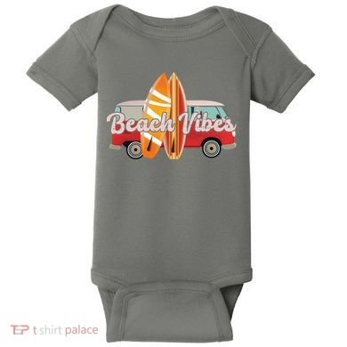 Beach Vibes Surfer Retro Van Baby Bodysuit